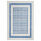 Ivory and Blue Geometric Area Rug